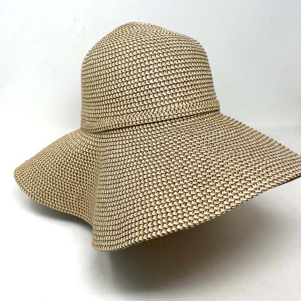 David and Young Natural Floppy Wide Brim Woven Straw Packable Hat Sun Hat Beach